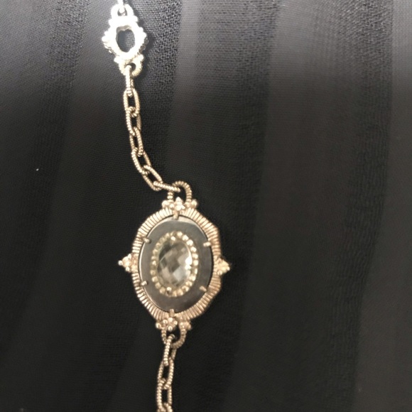 Judith Ripka necklace with oval stations - Picture 2 of 6